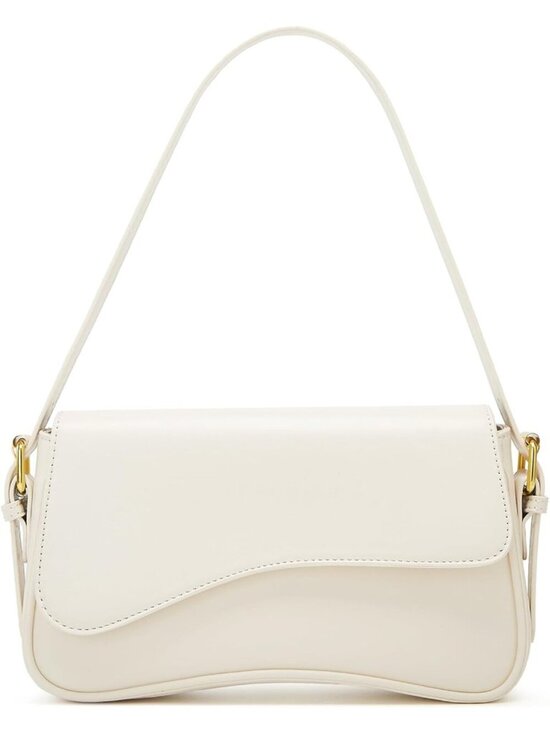 Handbags - Women Cream White Crossbody Shoulder Bag Y2K PU Leather Daily Travel